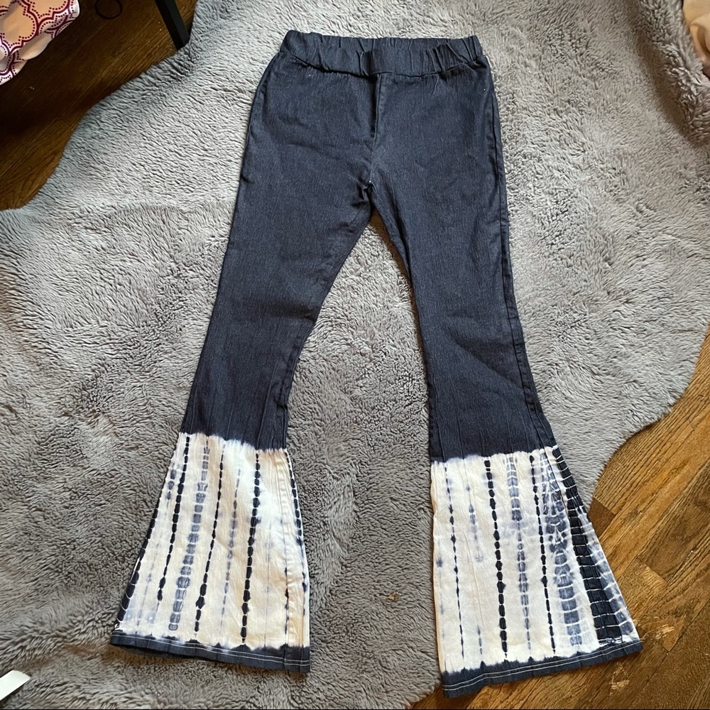 Tie dye bell bottom jeans